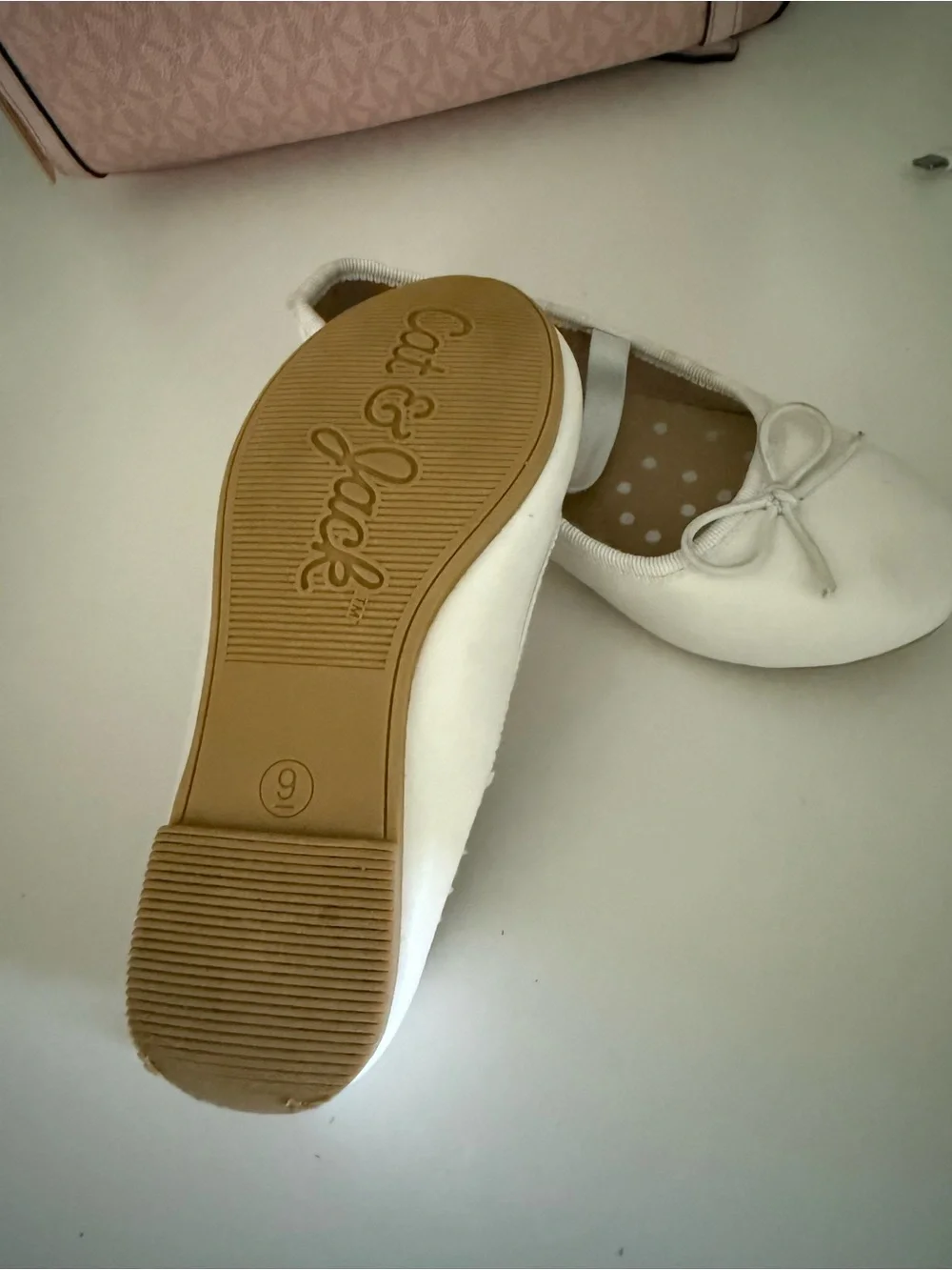 Cat & Jack White Girls' Ballet Flats with Bow